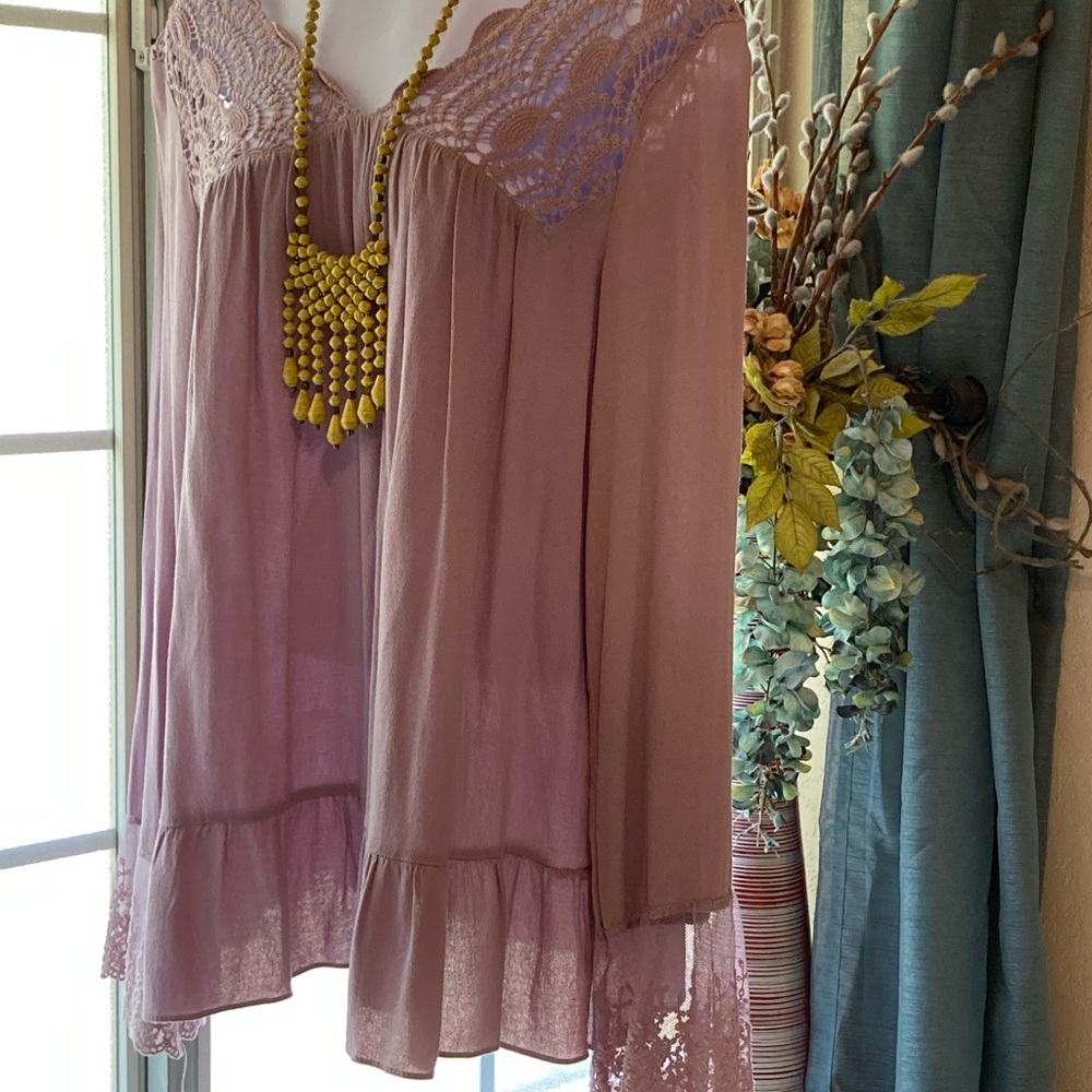 Lavender Boho Blouse by Altar’d State Size L